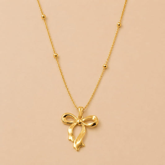 The Aria Bow Pendant Necklace