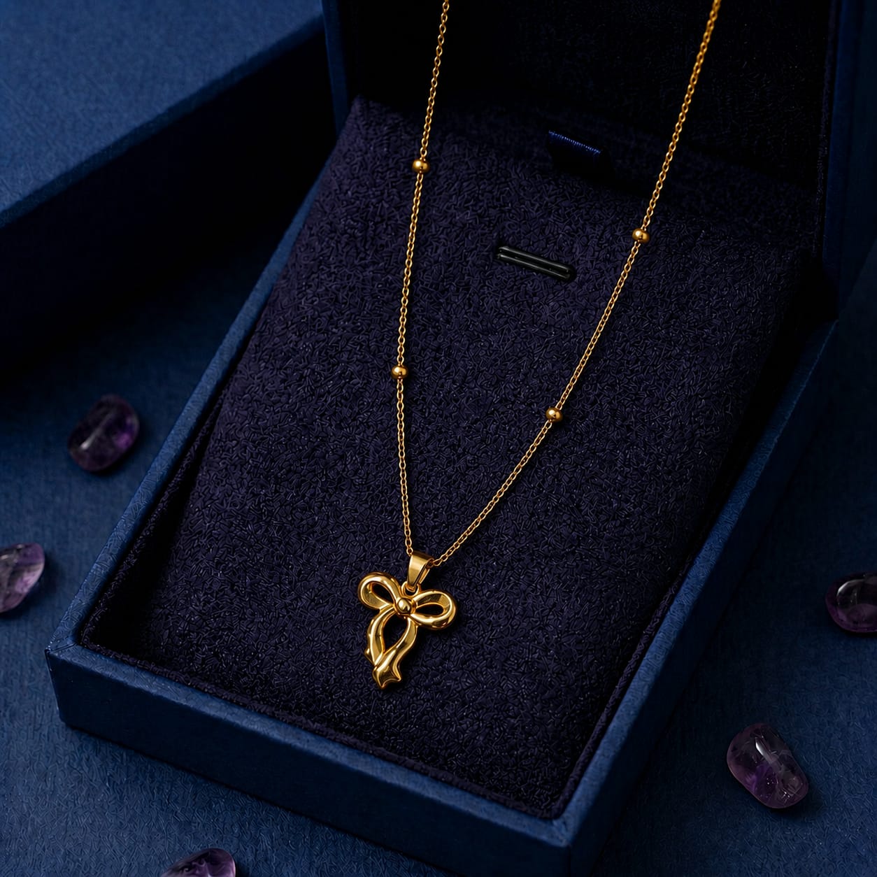 The Aria Bow Pendant Necklace