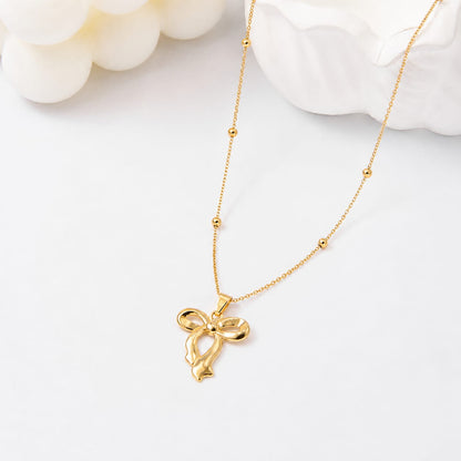 The Aria Bow Pendant Necklace