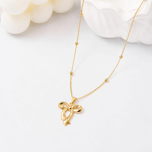 The Aria Bow Pendant Necklace